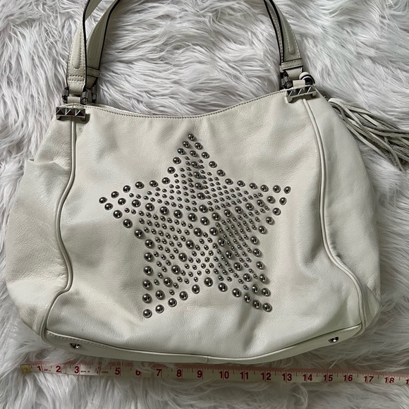 Aimee Kestenberg White Shoulder Bag with Silver Studs in a Star design - Picture 8 of 8